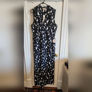 Black and White Witchy Pattern Jumpsuit